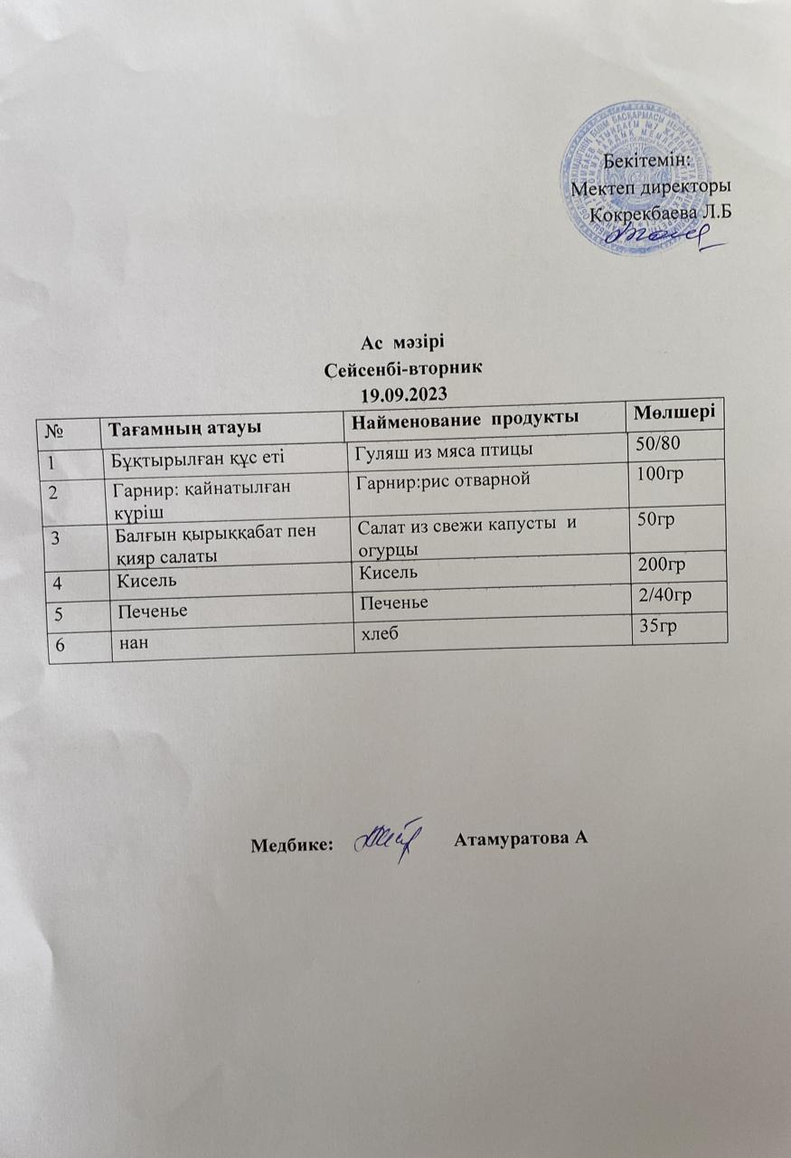 Ас мәзірі