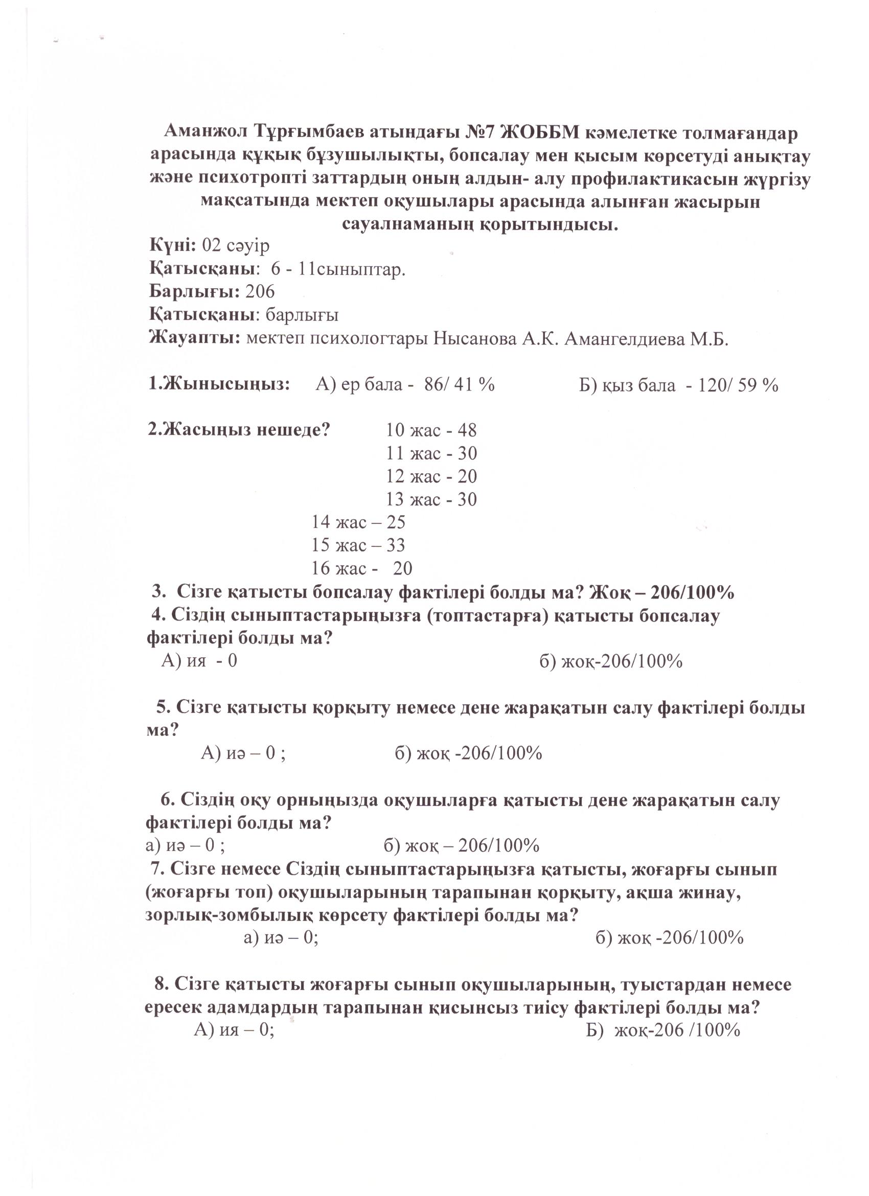 Кәмелетке толмағандар арасында құқық бұзушылықты алдын алу