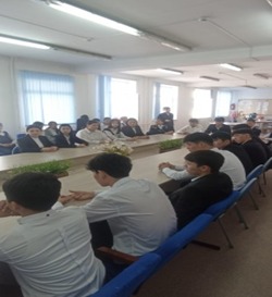 «Жасөспірімдер арасындағы құқық бұзушылықтың алдын алу және оны болдырмау» тақырыбындағы мектеп инспекторымен кездесу